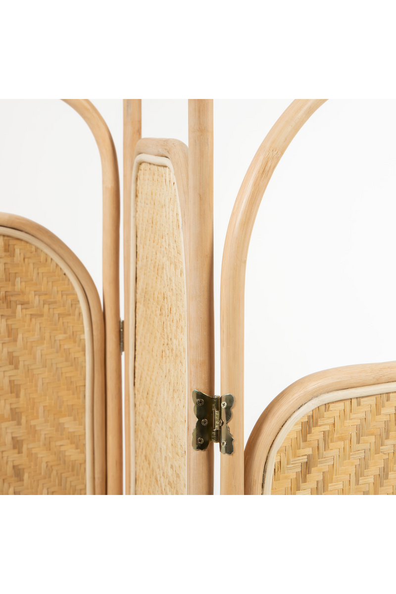 Rattan 3-Panel Room Divider | La Forma Krysia | Woodfurniture.com
