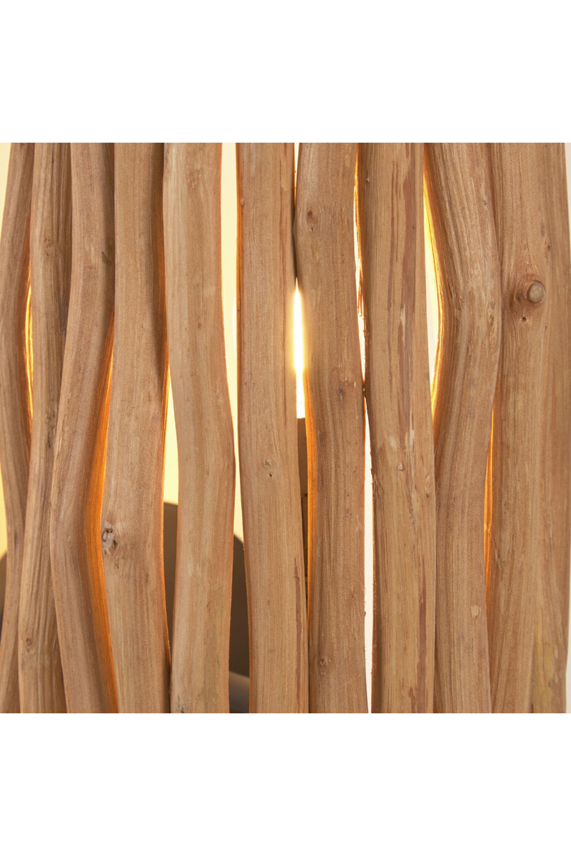 Natural Wooden Slats Wall Light | La Forma Crescencia | Woodfurniture.com