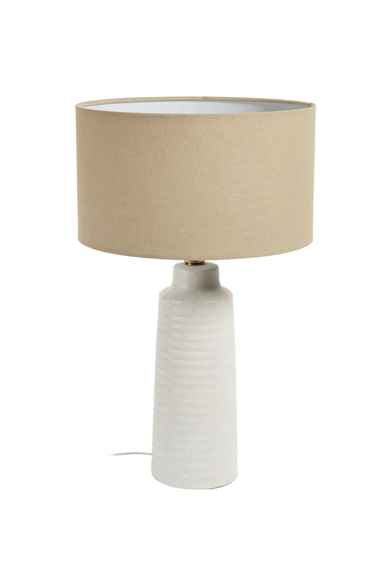 White Ceramic Table Lamp | La Forma Mijal | Woodfurniture.com
