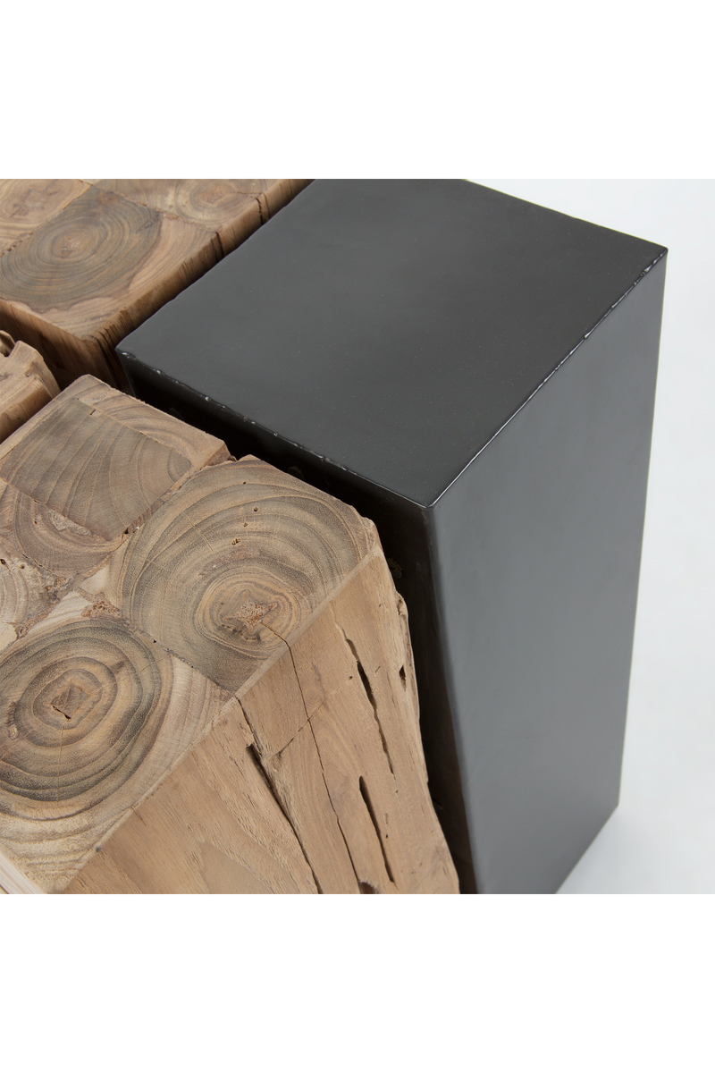 Solid Teak Wood Side Table | La Forma Kwango | Woodfurniture.com
