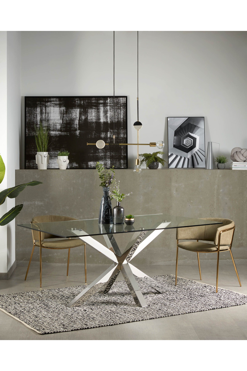 Rectangular Glass Dining Table | La Forma Argo