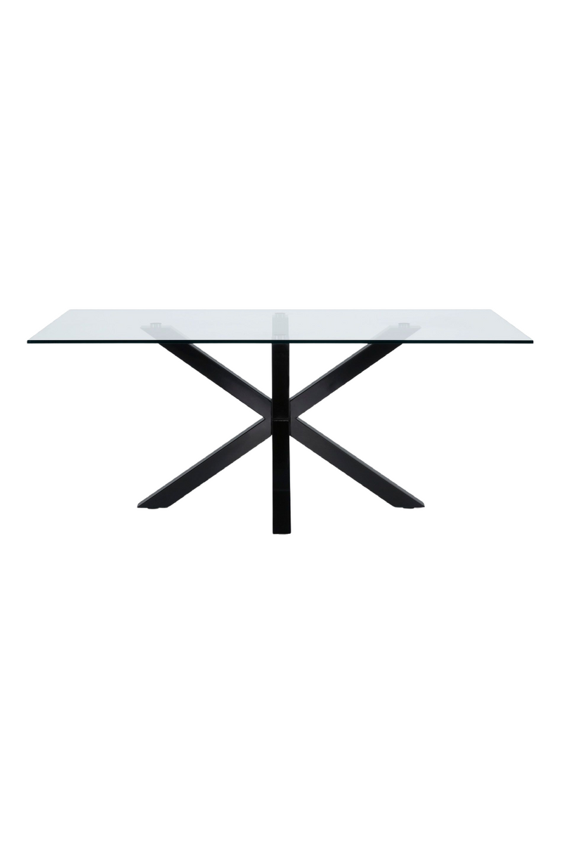 Black Legged Glass Dining Table | La Forma Argo | Woodfurniture.com