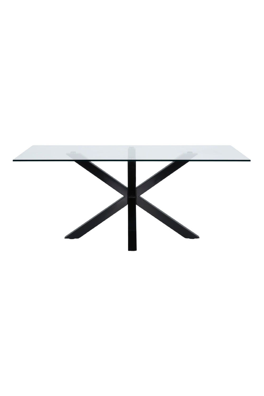 Black Legged Glass Dining Table | La Forma Argo | Woodfurniture.com