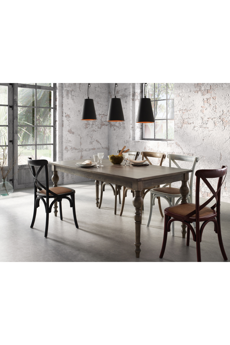 Black Rattan Dining Chairs (2) | La Forma Alsie | Woodfurniture.com