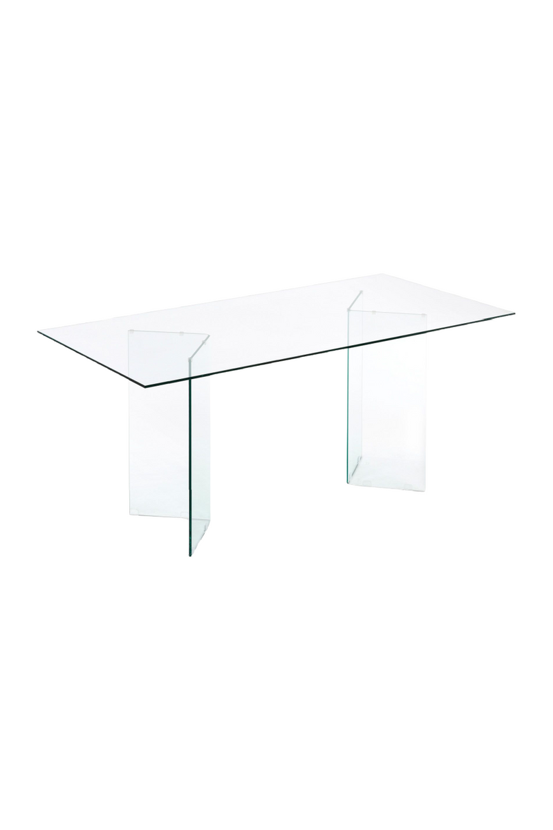 Clear Glass Dining Table | La Forma Burano | Woodfurniture.com