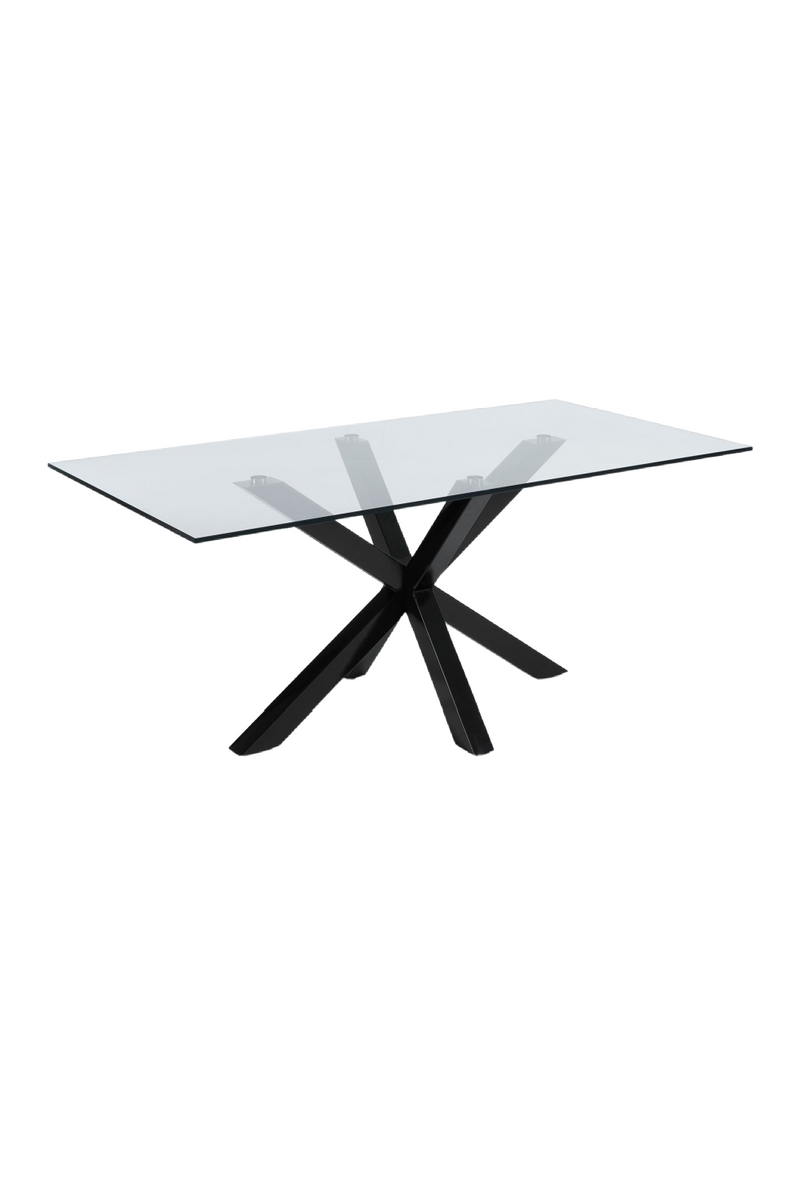 Black Legged Glass Dining Table | La Forma Argo | Woodfurniture.com