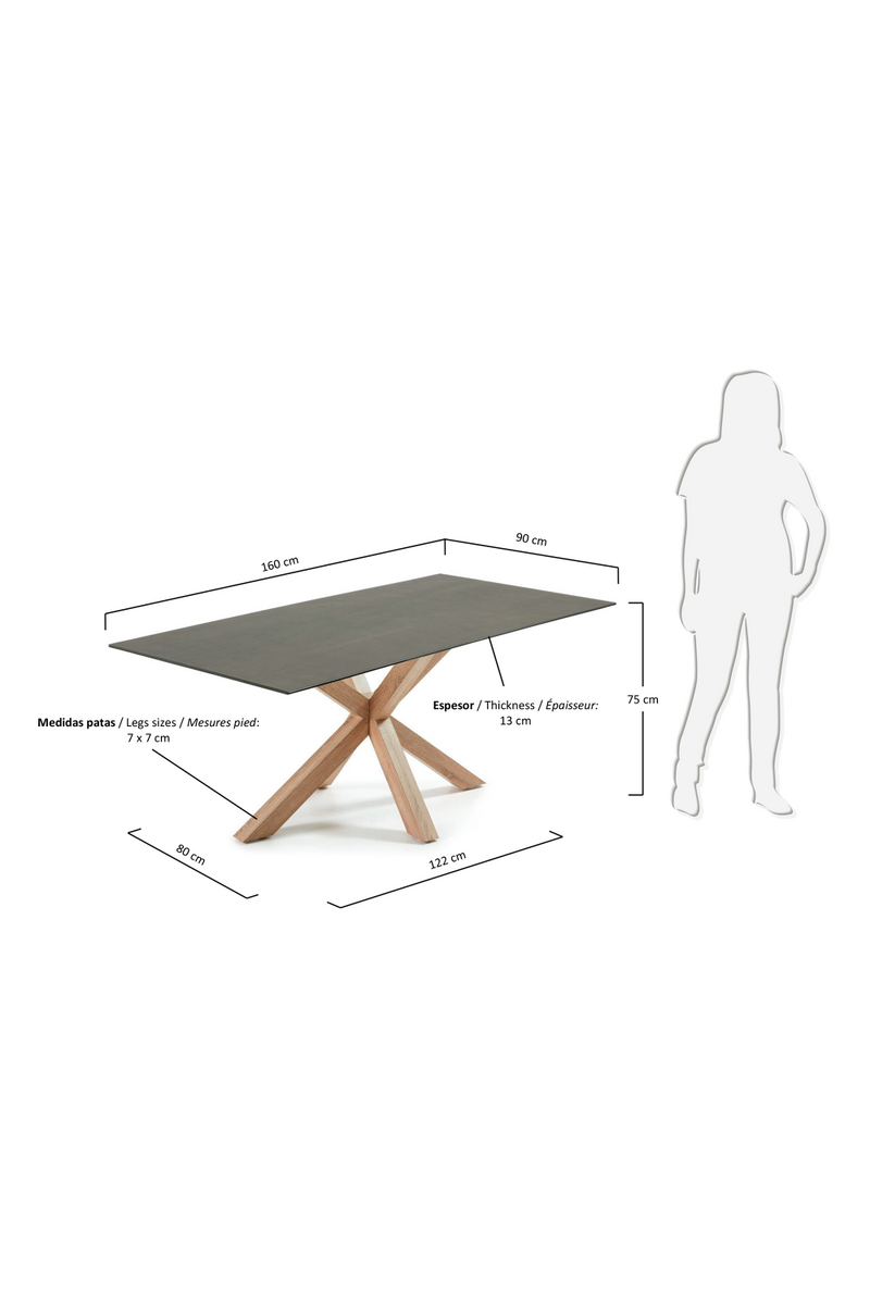 Iron Moscelain Dining Table | La Forma Argo | Woodfurniture.com