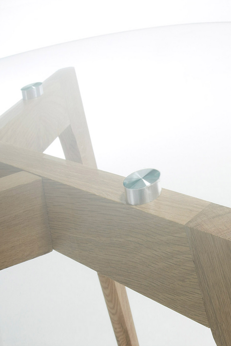 Glass Top Tripod Coffee Table | La Forma Kirb| Woodfurniture.com