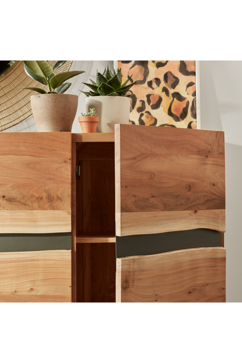 Acacia Wood 3-Door Sideboard | La Forma Uxia | Woodfurniture.com