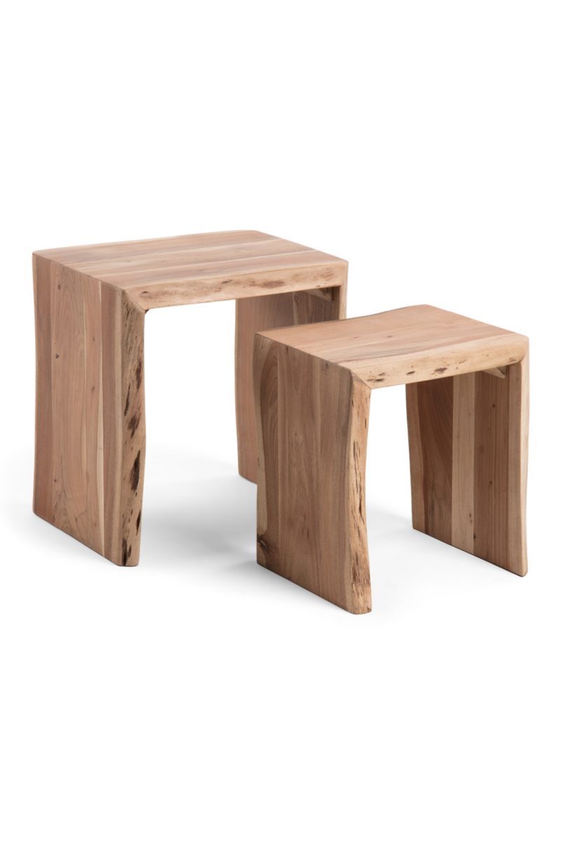Solid Wood Nesting Table Set | La Forma Zuleika | Woodfurniture.com