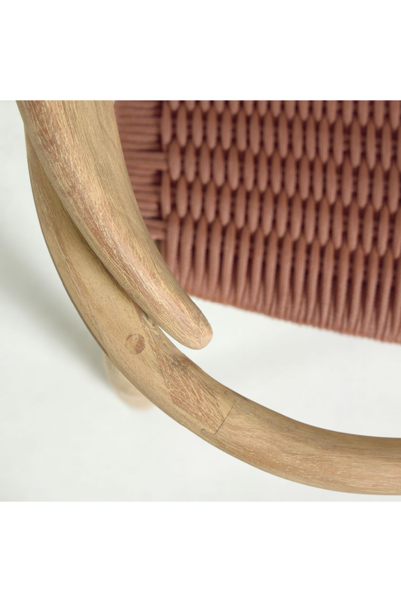 Wooden Terracotta Cord Outdoor Chairs (4) | La Forma Nina | Woodfurniture.com