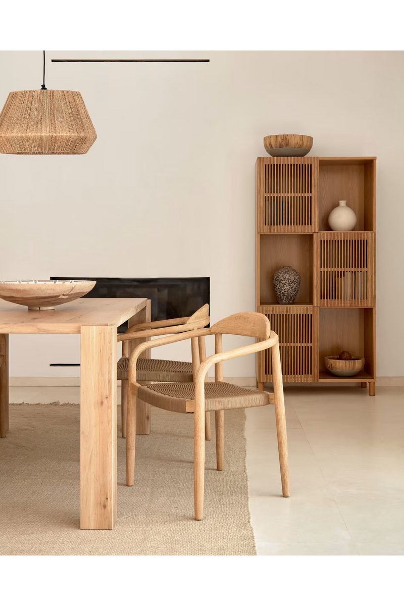 Wooden Terracotta Cord Outdoor Chairs (4) | La Forma Nina | Woodfurniture.com