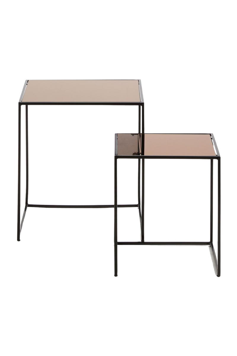 Copper Mirror Side Tables (2) | La Forma Sute | Woodfurniture.com