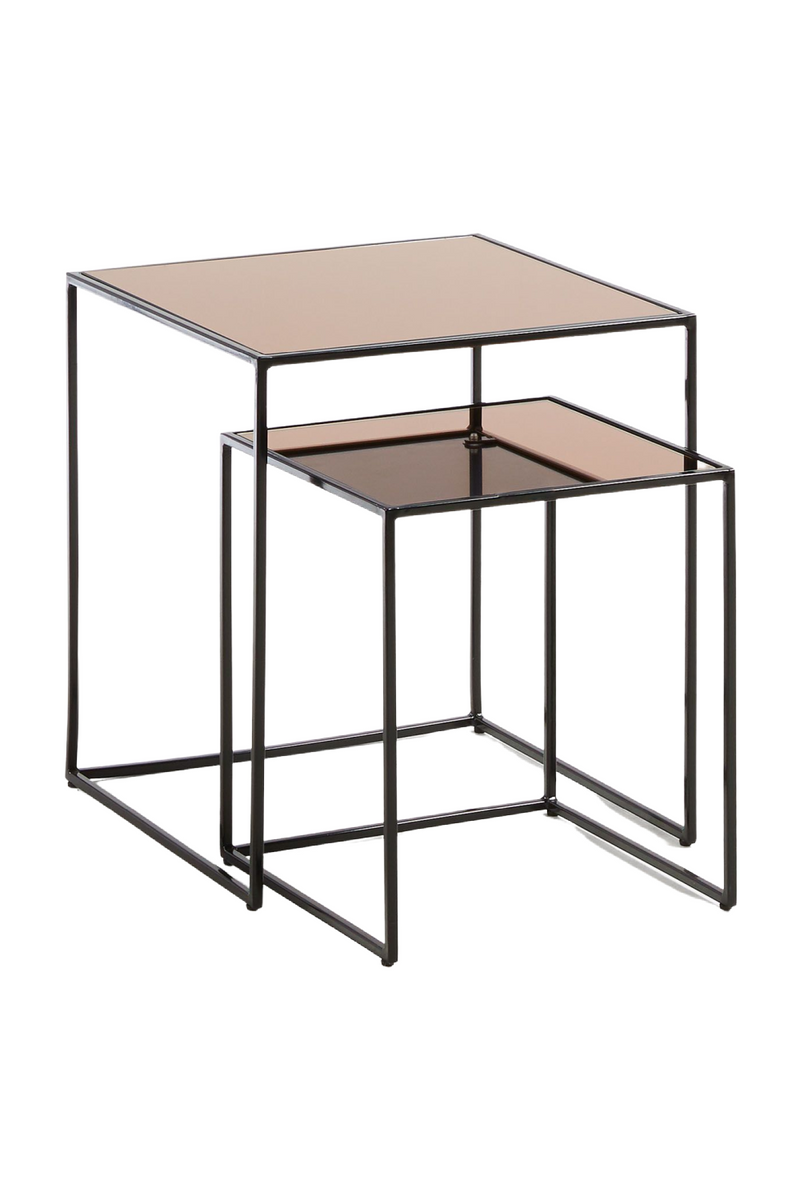 Copper Mirror Side Tables (2) | La Forma Sute | Woodfurniture.com