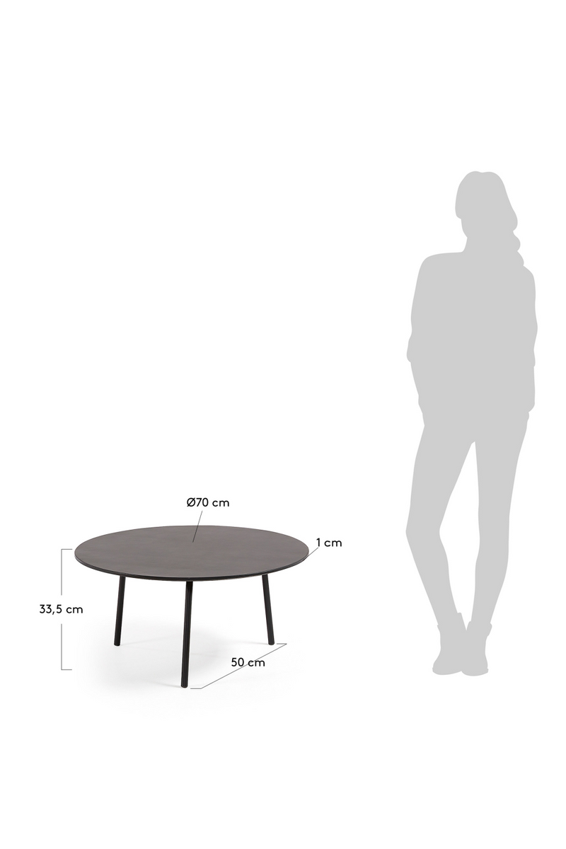 Black Cement Fiber Coffee Table | La Forma Mathis | Woodfurniture.com