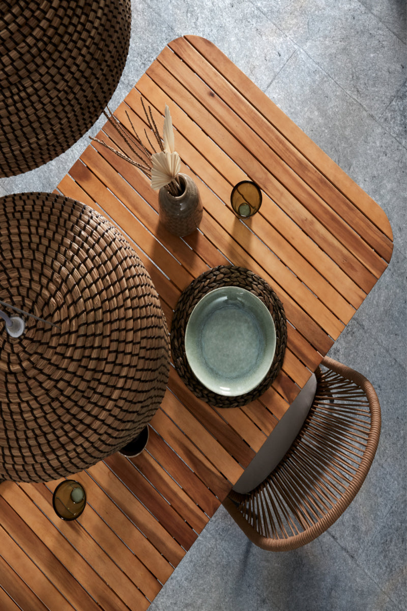 Wooden Indoor/Outdoor Dining Table | La Forma Soumaya | Woodfurniture.com