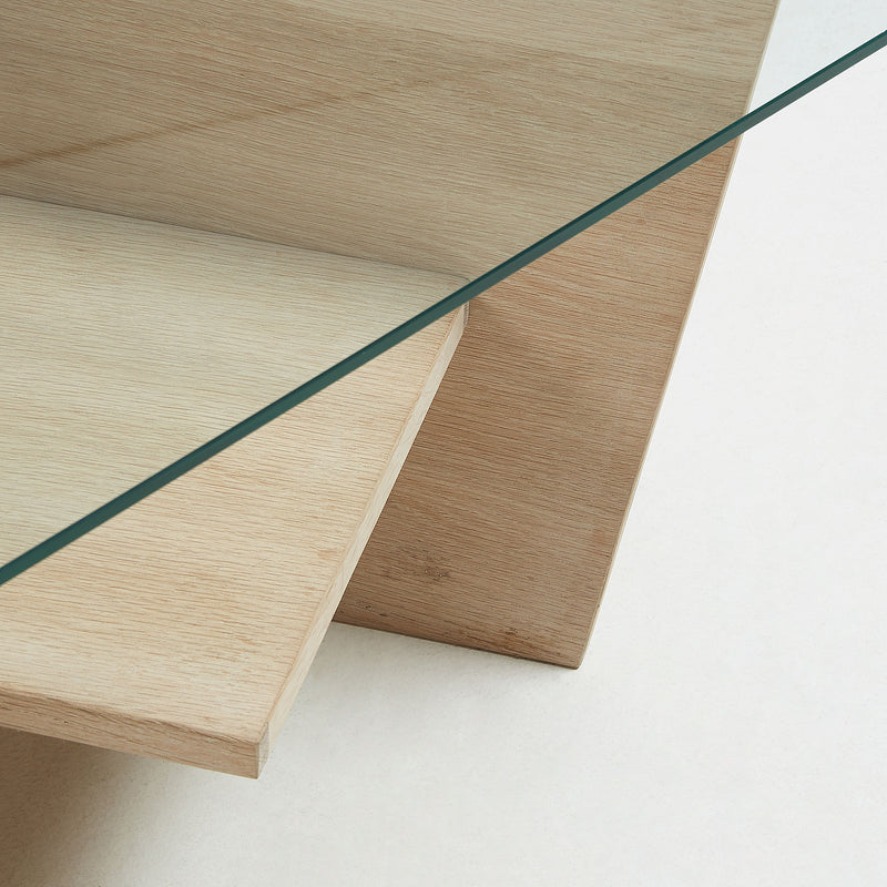 Geometric Oak Coffee Table | La Forma Balwind | Woodfurniture.com