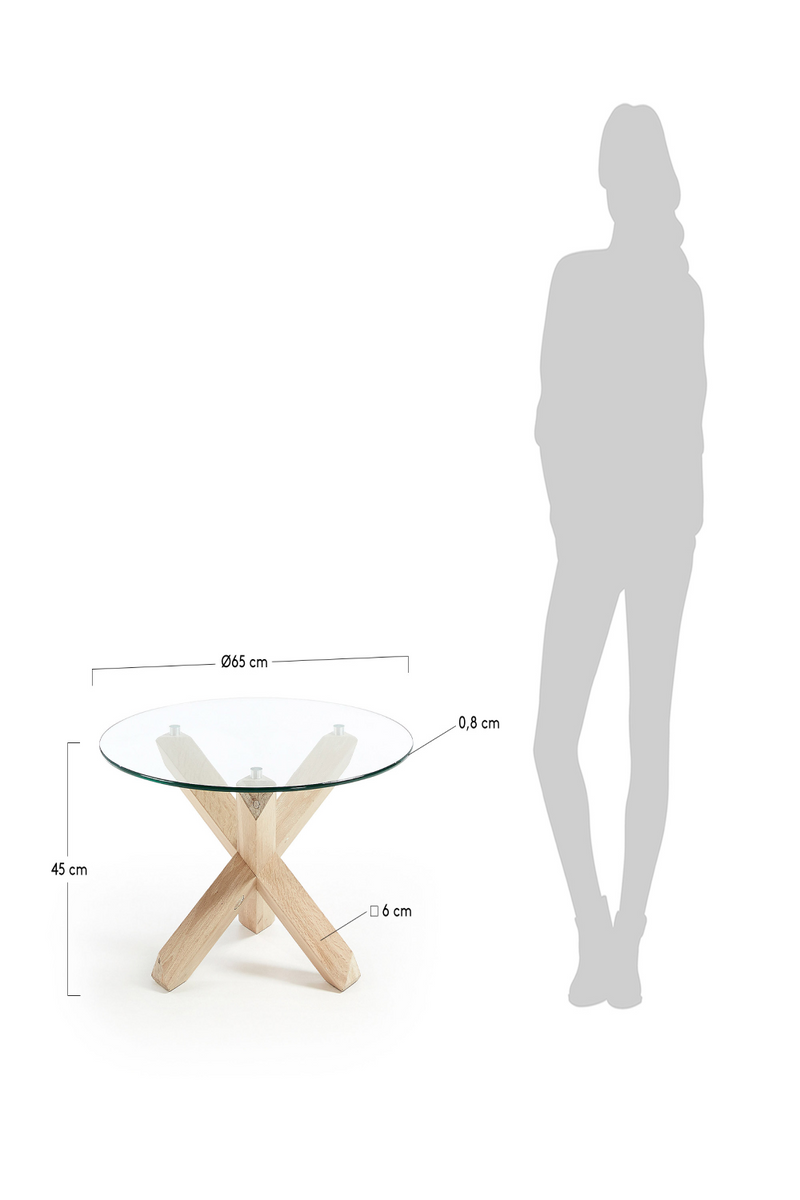 Glass Top Coffee Table | La Forma Lotus | Woodfurniture.com
