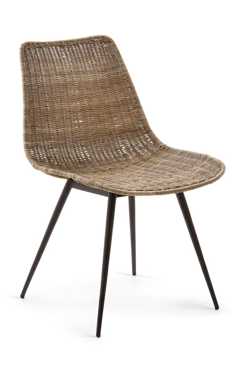 Natural Rattan dining chairs (2) | La Forma Equal | Woodfurniture.com