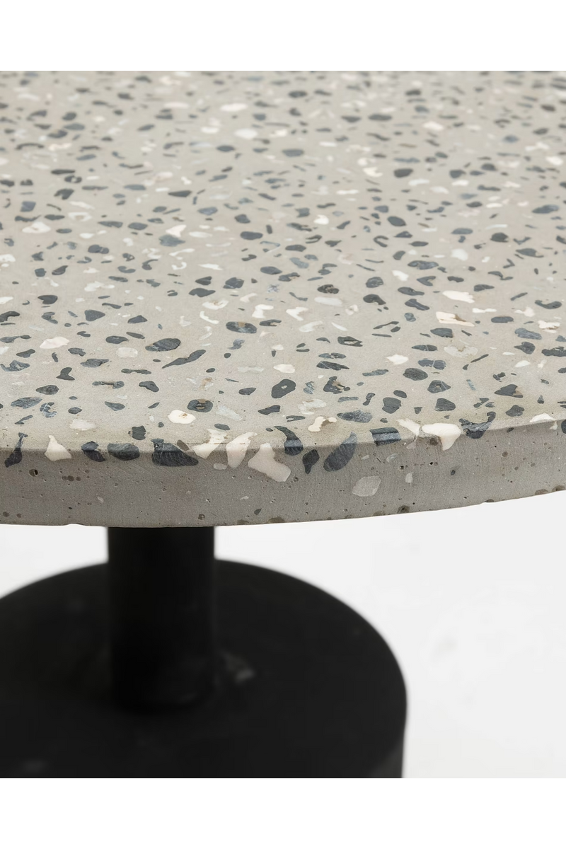 Gray Speckled Terrazzo Side Table | La Forma Delano | Woodfurniture.com