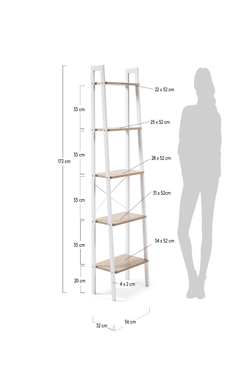 Modern Shelving Ladder | La Forma Aarhus | Woodfurniture.com