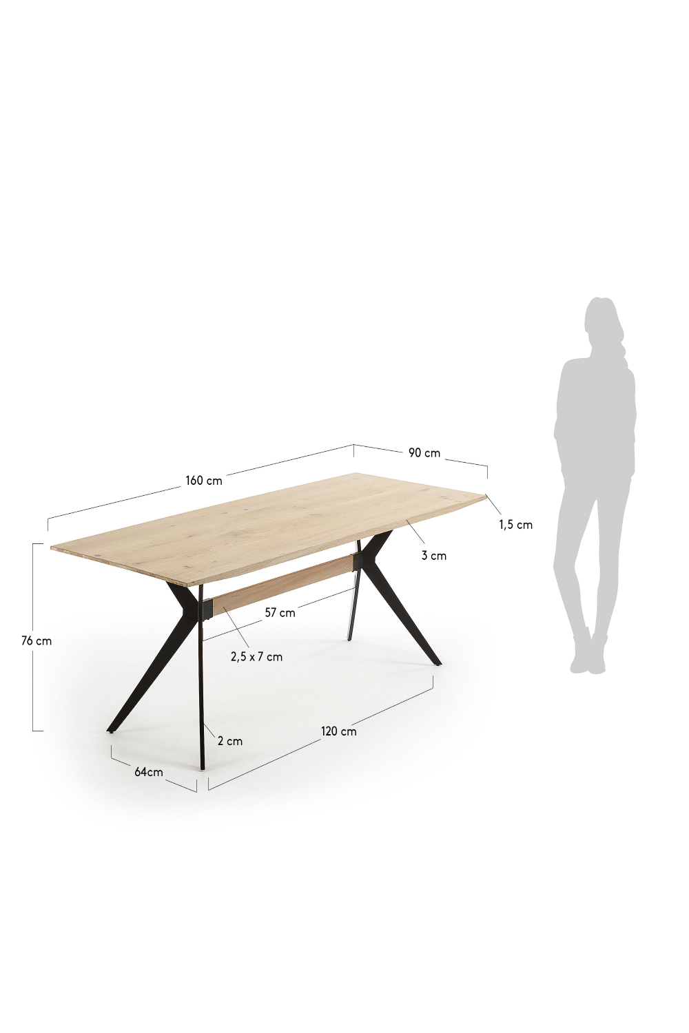 Oak Dining Table | La Forma Amethyst | Woodfurniture.com