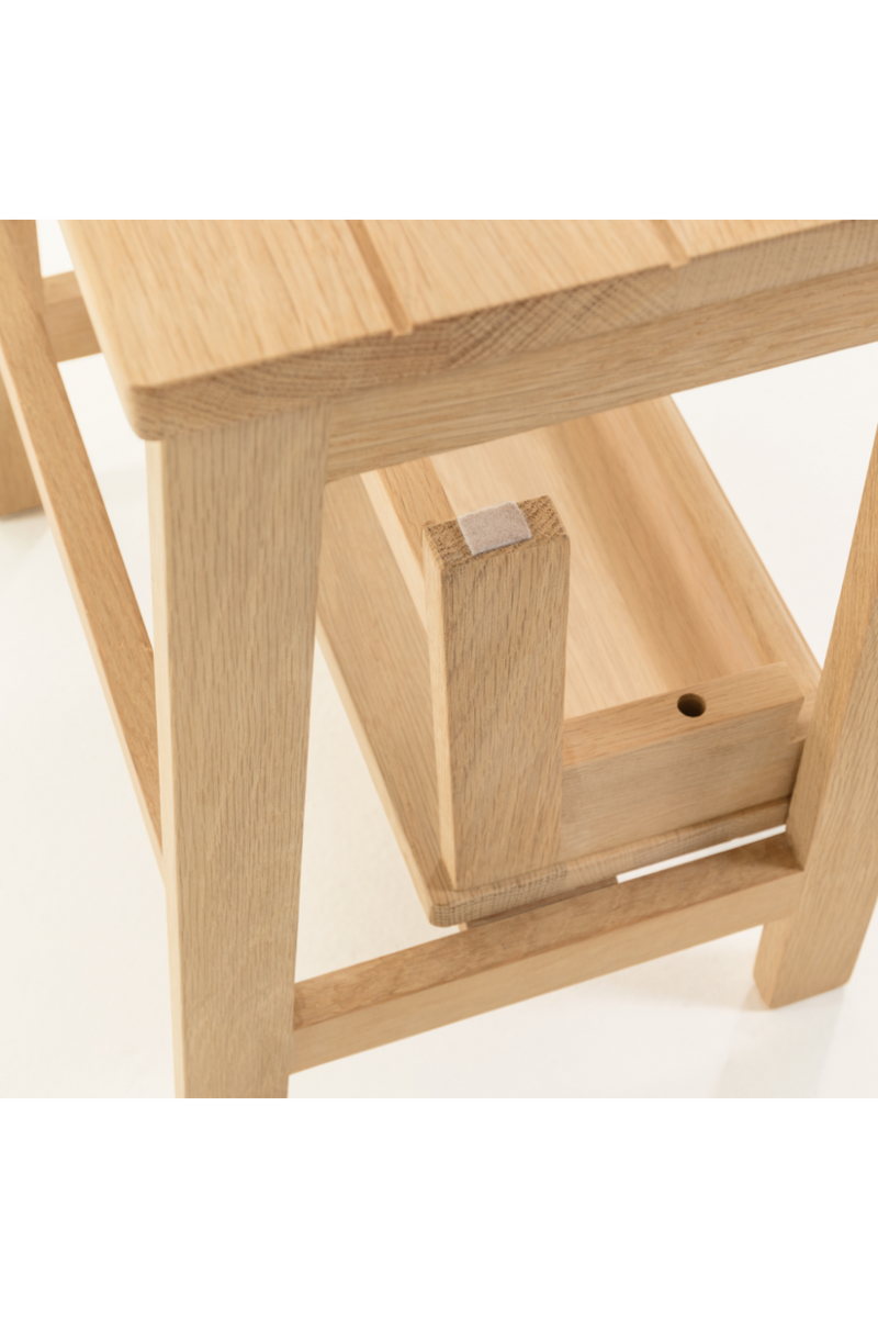 Slant Wood Foot Stool- Elm, Step Stools