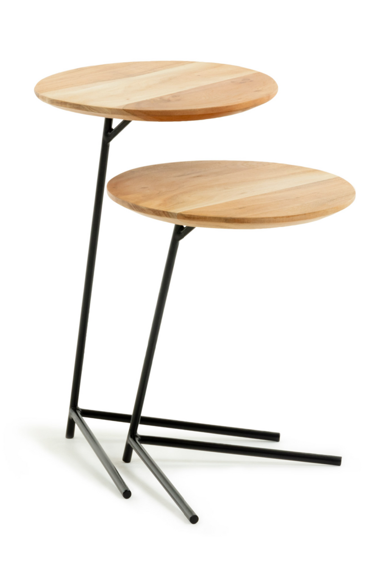 Round Wooden Side Tables | LaForma Asha | Woodfurniture.com