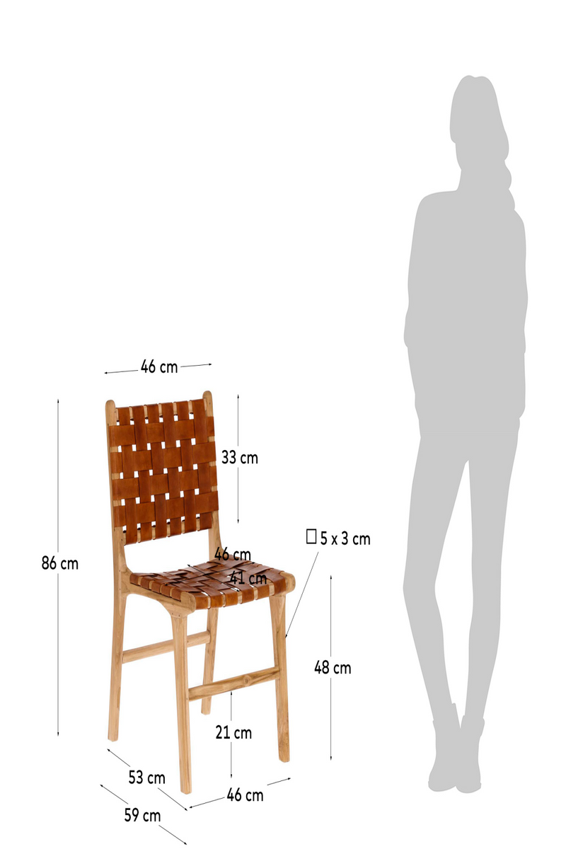 Brown Leather Dining Chairs (2) | La Forma Calixta | Woodfurniture.com