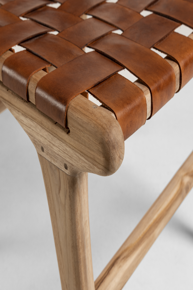 Brown Leather Dining Chairs (2) | La Forma Calixta | Woodfurniture.com