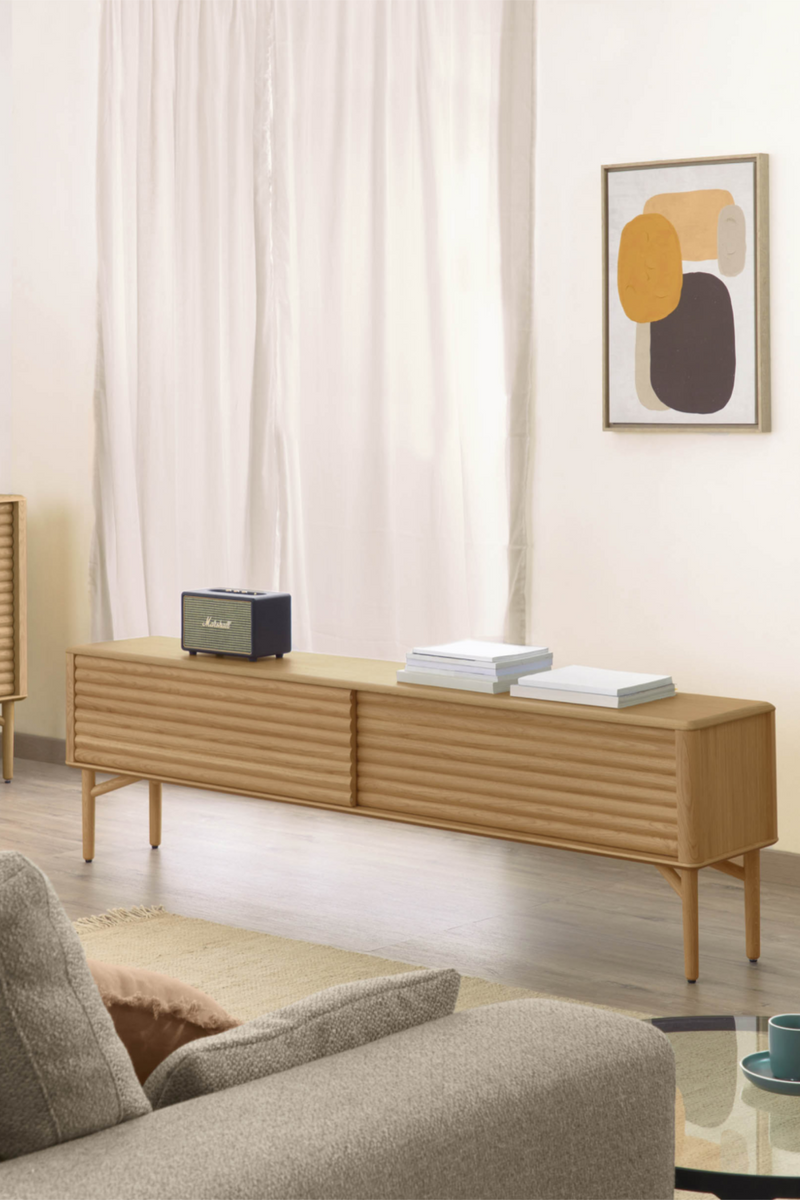 Natural Oak TV Cabinet | La Forma Lenon | Woodfurniture.com