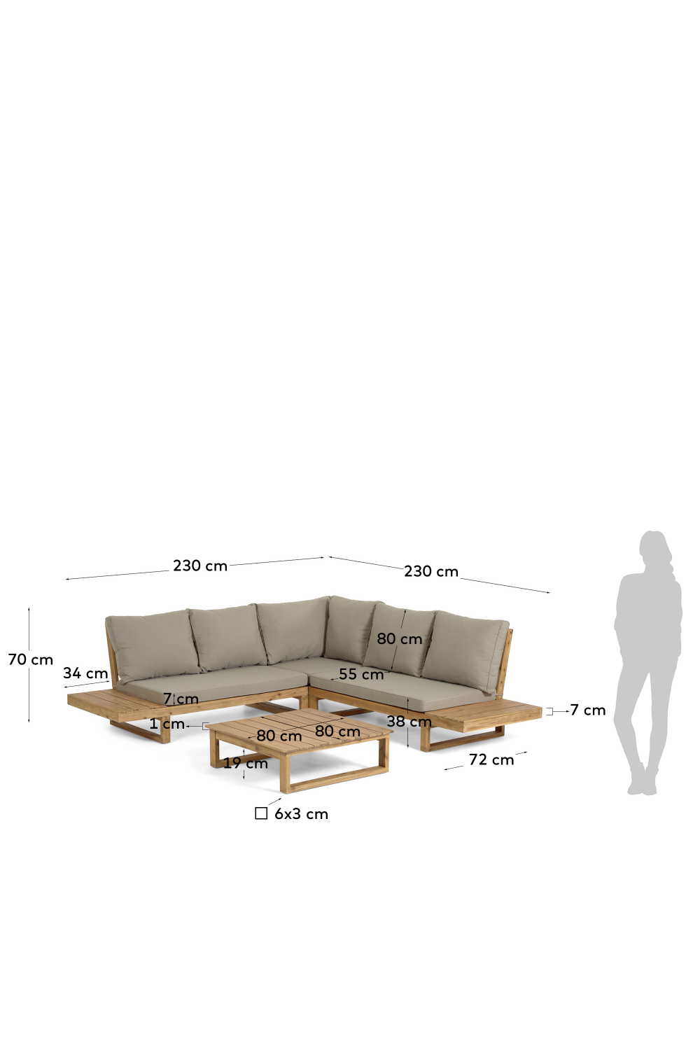 5 seater outlet outdoor corner sofa