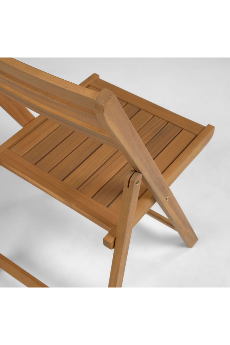 Acacia Wood Outdoor Folding Chairs (2) | La Forma Daliana | Woodfurniture.com