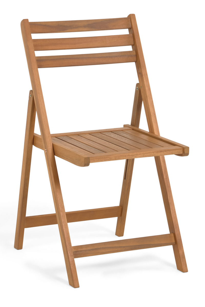 Acacia Wood Outdoor Folding Chairs (2) | La Forma Daliana | Woodfurniture.com