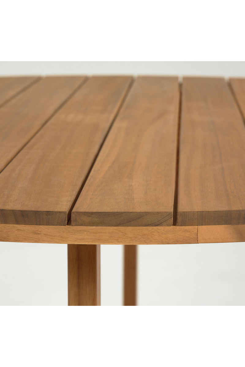 Round Solid Acacia Garden Table | La Forma Dafne | Woodfurniture.com