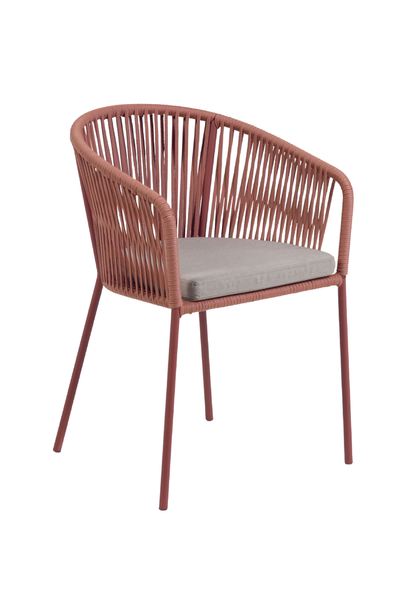 Handwoven Cord Curved Outdoor Chairs (4) | La Forma Yanet | Woodfurniture.com