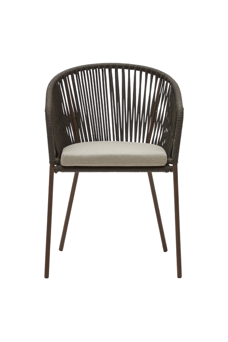 Handwoven Cord Curved Outdoor Chairs (4) | La Forma Yanet | Woodfurniture.com