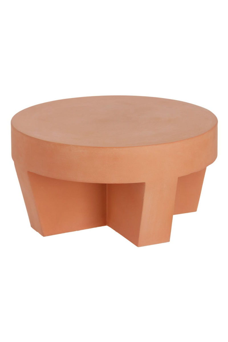 Terracotta Round Outdoor Coffee Table | La Forma Vilena | Woodfurniture.com