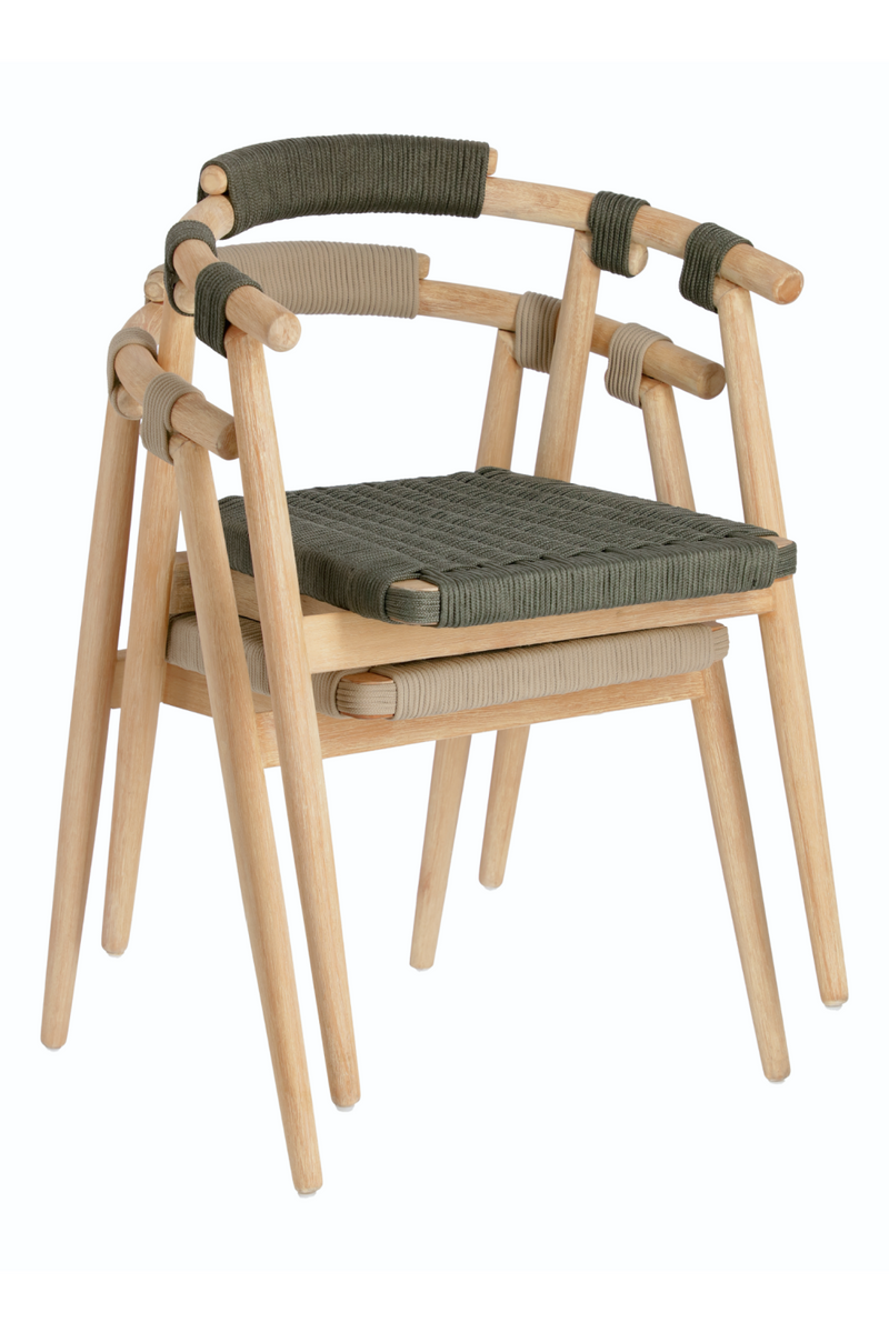 Beige Woven Outdoor Chairs (2) | La Forma Majela | Woodfurniture.com
