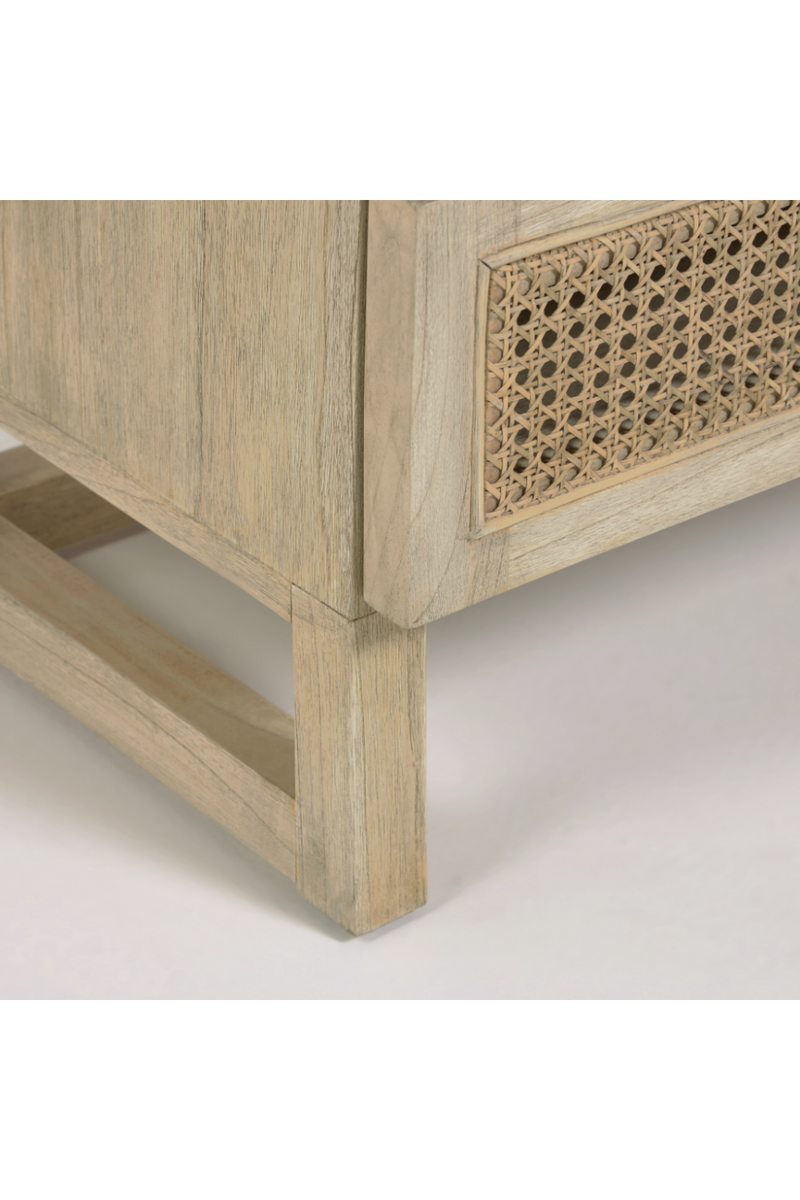Mindi Wood & Rattan Wardrobe Cabinet | La Forma Rexit | Woodfurniture.com