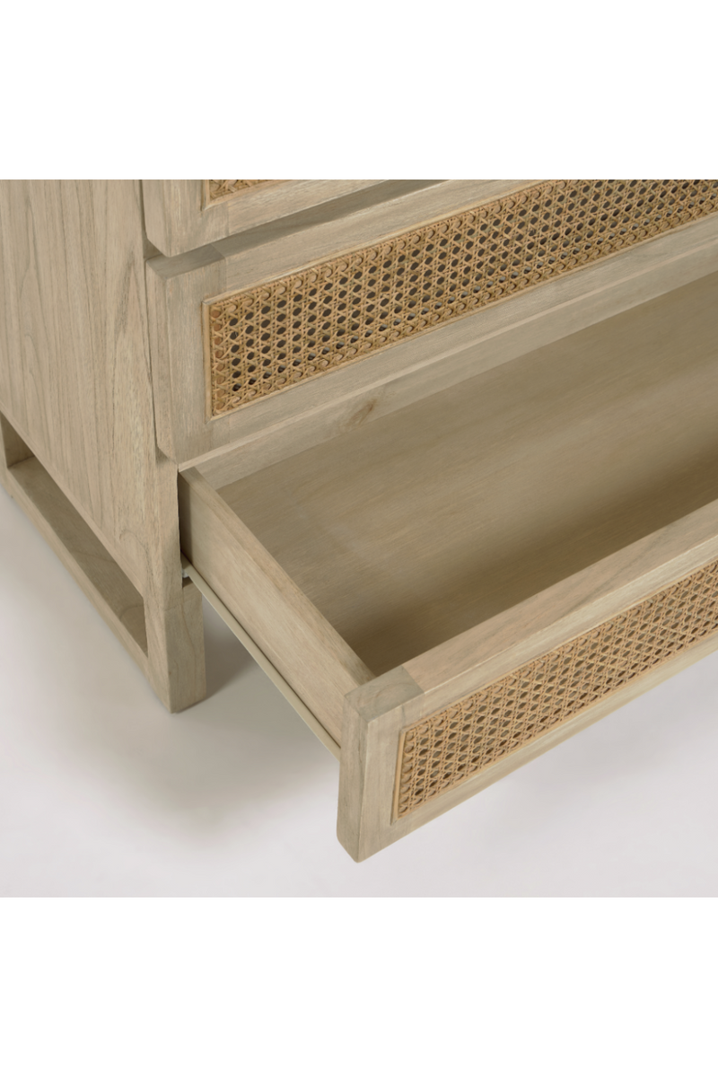 Wood & Rattan 3-Drawer Chest | La Forma Rexit | Woodfurniture.com