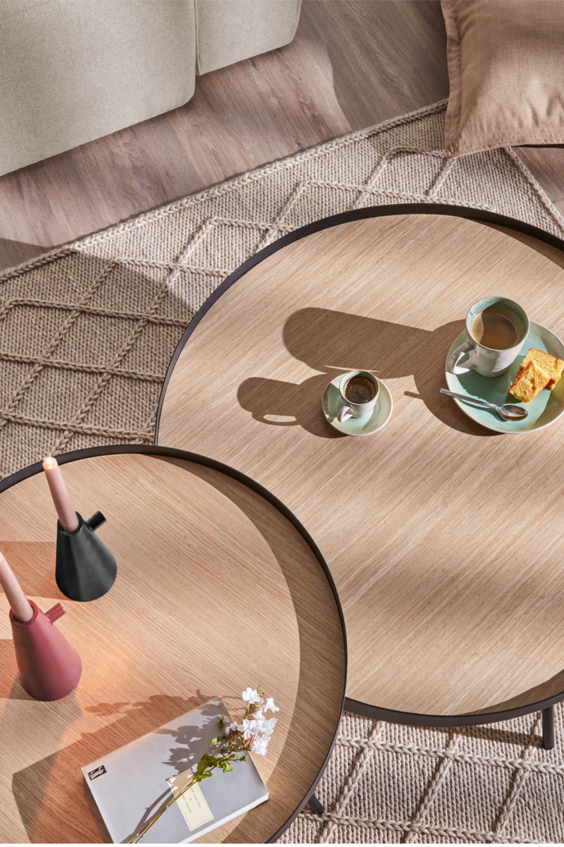 Round Tray Top Coffee Table | La Forma Nenet | Woodfurniture.com