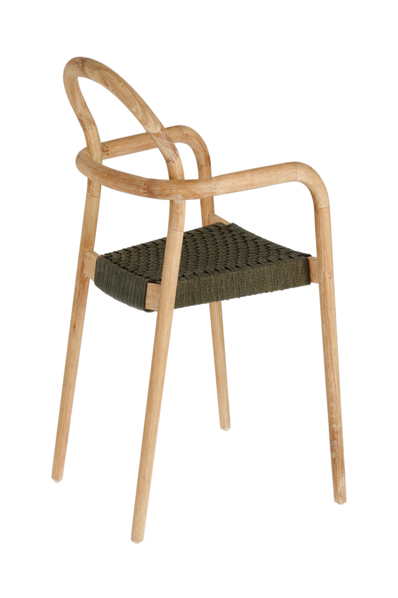 Green Braided Dining Chairs (4) | La Forma Sheryl | Woodfurniture.com