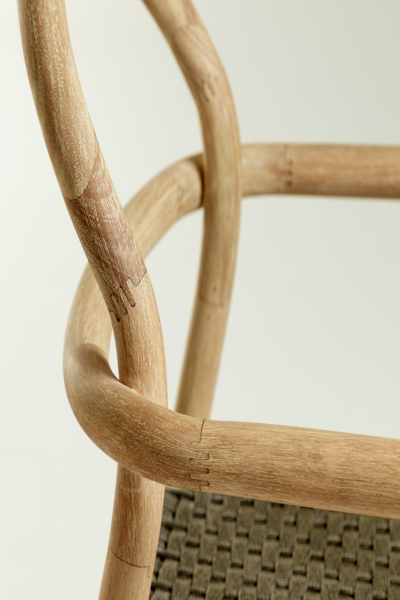 Green Braided Dining Chairs (4) | La Forma Sheryl | Woodfurniture.com
