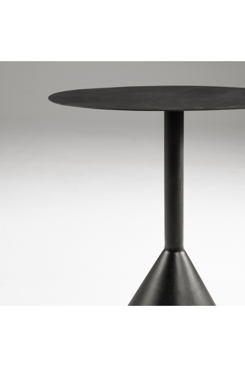 Black Metal Pedestal Side Table La Forma Yinan Wood Furniture