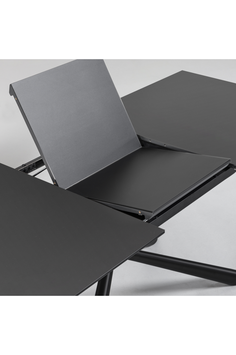 Black Cross-Legged Extendable Dining Table | La Forma Theone | Woodfurniture.com