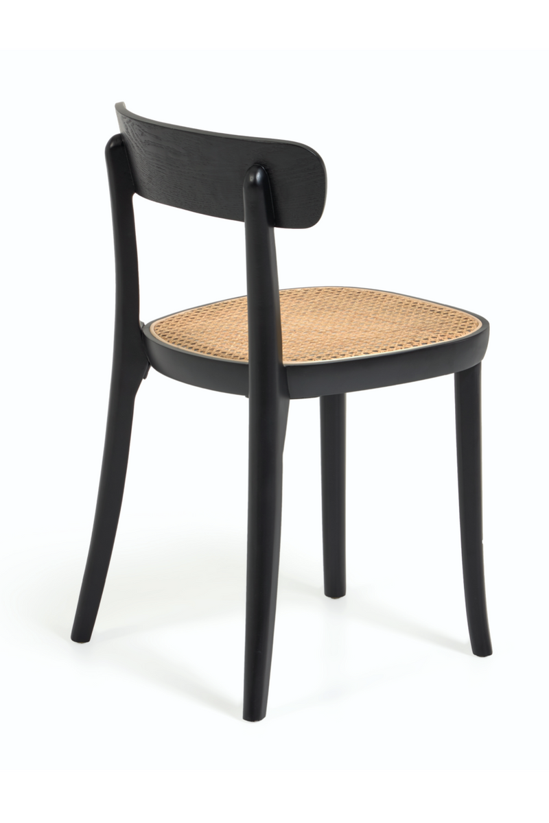 Black Beech and Rattan Dining Chairs (2) | La Forma Romane | Woodfurniture.com