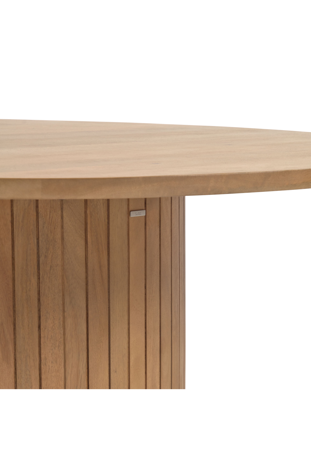 Mango Wood Pedestal Round Table | La Forma Licia | Woodfurniture.com