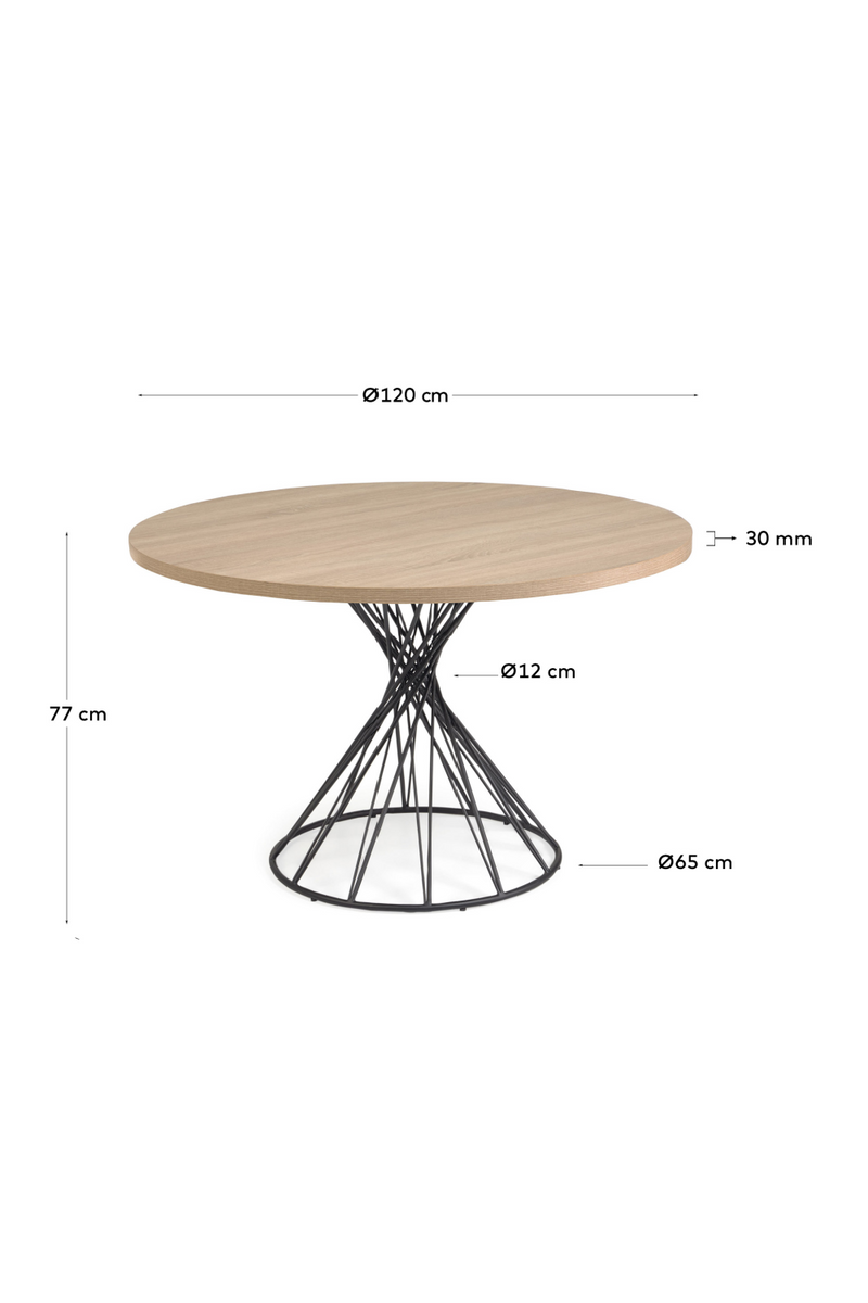 Round Pedestal Dining Table | La Forma Niut | Woodfurniture.com