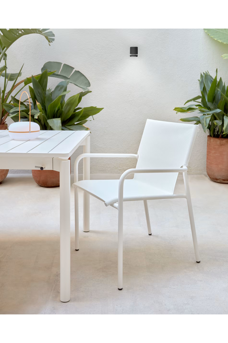 White Extendable Outdoor Table | La Forma Zaltana | Woodfurniture.com